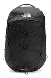 The North Face Logo-print Zip-up Backpack In Tnf Black/ Tnf White
