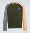 JW ANDERSON COLORBLOCKED EMBROIDERED COTTON SWEATER