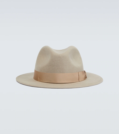 Borsalino Macho Felt Panama Hat In Brown