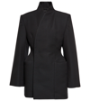 Balenciaga Minimal Hourglass Fitted Jacket In Black