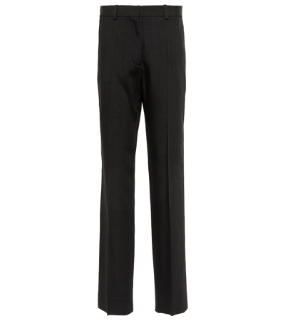 Victoria Beckham Mid-rise Straight Leg Trousers In Black