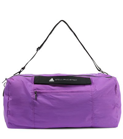 Adidas By Stella Mccartney Logo-strap Lightweight Duffle Bag In Purple