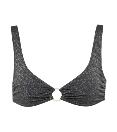 Stella Mccartney Embellished Bikini Top In Black