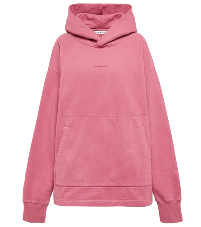 Acne Studios Oversized Cotton Jersey Hoodie In Old Pink