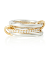 SPINELLI KILCOLLIN LIBRA STERLING SILVER AND 18KT GOLD RING WITH DIAMONDS