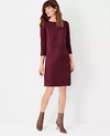 ANN TAYLOR FAUX SUEDE SHIFT DRESS