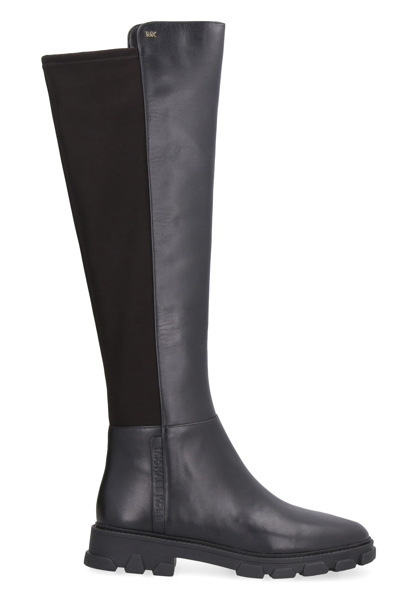 Michael Michael Kors Ridley Leather Over-the-knee Boots In Black