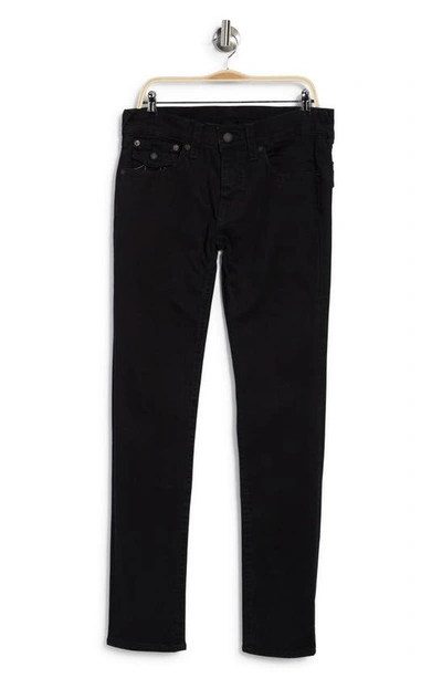True Religion Brand Jeans Rocco Flap Snap Jeans In 2sb Body Rinse Black
