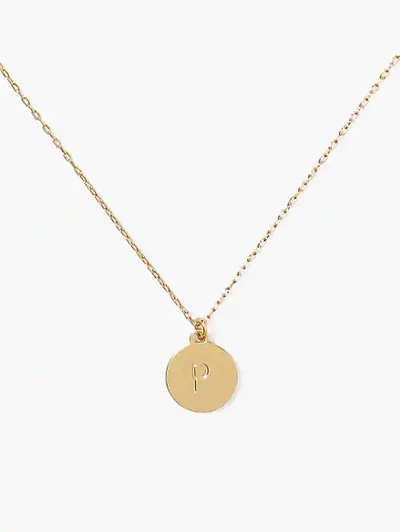 Kate Spade P Mini Pendant In Gold