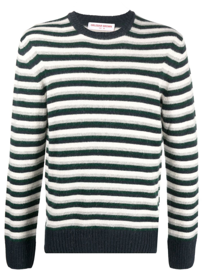 Orlebar Brown Lorca Striped Alpaca Sweater In Blue