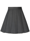 Shushu-tong Grey Pleated A-line Mini Skirt In Grau