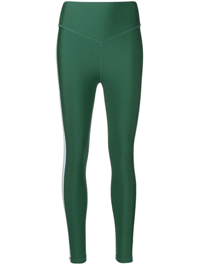 The Upside Southwest Dance Two-tone Stretch Leggings In Green
