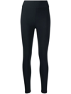The Upside Logo-print Mid-rise Leggings In Black