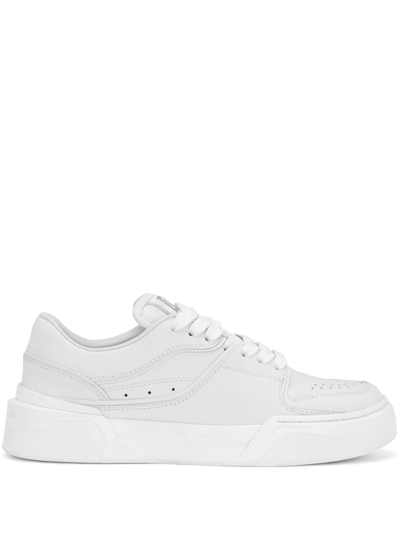 Dolce & Gabbana White New Roma Leather Sneakers