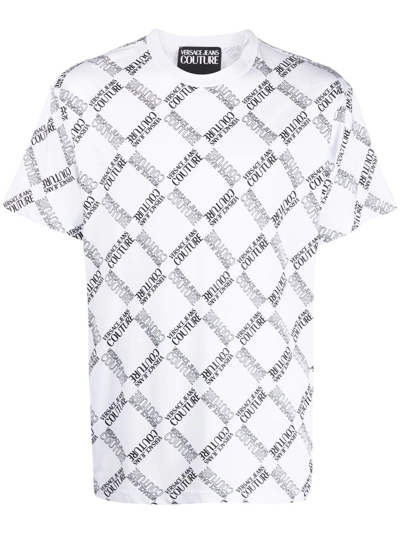 Versace Jeans Couture Logo Crew-neck T-shirt In Weiss