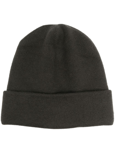 Frenckenberger Turn-up Cashmere Beanie In Grün