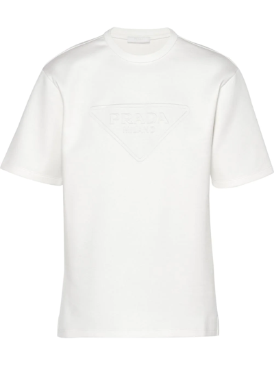 Prada Technical-cotton T-shirt In White