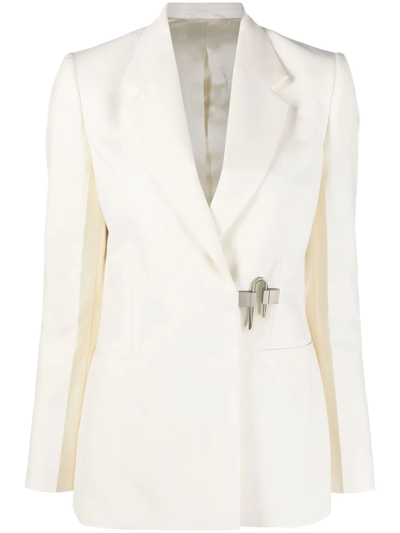Givenchy Single-breasted Wool Blazer Jacket In White