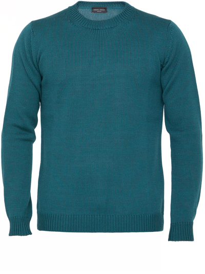 Roberto Collina Green Merino Wool Sweater