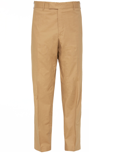 PT TORINO BEIGE COTTON TROUSERS