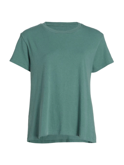 Nili Lotan Brady Distressed Cotton-jersey T-shirt In Jade