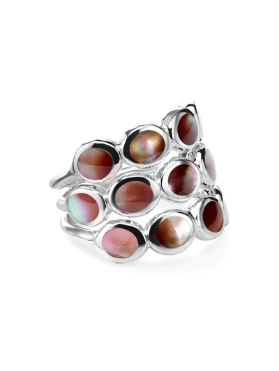 Ippolita Women's Polished Rock Candy Sterling Silver & Shell Triple-band Ring