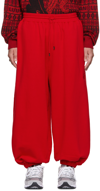 LU'U DAN RED BAGGY BONTAN LOUNGE trousers