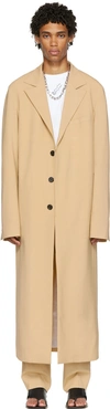 LU'U DAN BEIGE STRAIGHT SLIM COAT