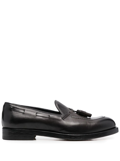Doucal's Tassel-detail Leather Loafers In Nero