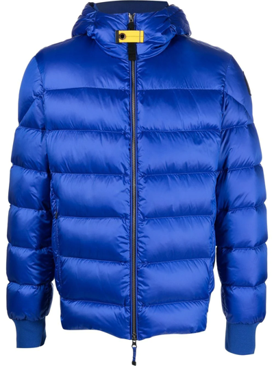 Parajumpers Norton Full Zip Down Jacket In 203 Dazzling Blue