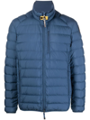 Parajumpers Quilted Zip-up Down Jacket In Blue