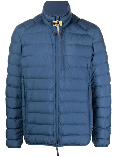 Parajumpers Quilted Zip-up Down Jacket In Blau