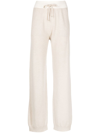 Lorena Antoniazzi Drawstring Virgin-wool Track Pants In Nude