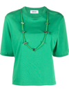 Ambush Rope-detail T-shirt In Green