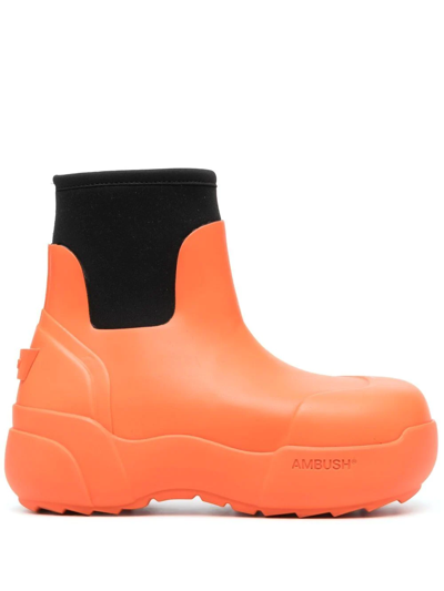 Ambush Chunky-sole Boots In Orange