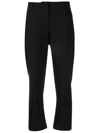 ALBERTO BIANI NOTCHED-DETAIL TAPERED CROPPED TROUSERS