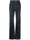 Khaite Danielle High-rise Straight-leg Jeans In Blau