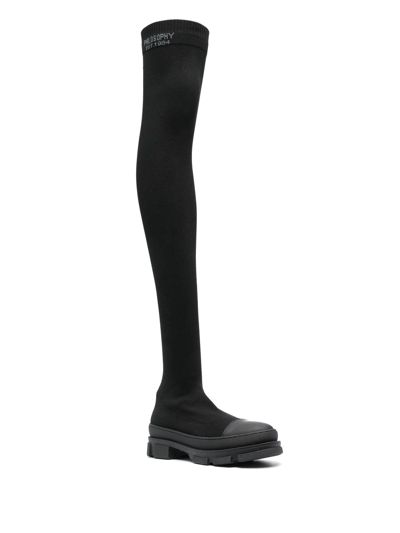 PHILOSOPHY DI LORENZO SERAFINI SOCK-STYLE THIGH BOOTS 