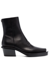 Alyx Black Leather Ankle Boots In Schwarz