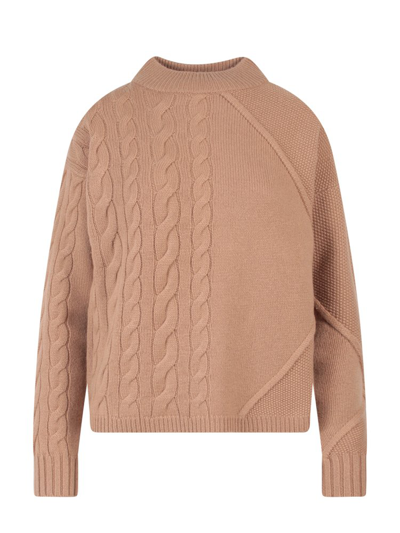 Max Mara Oversized Knitted Sweater In Brown