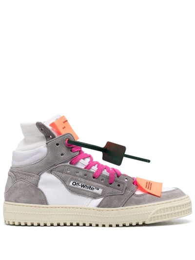 Off-white 3.0 Off Court Suede High Top Sneakers In White