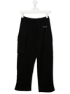 MARNI LOGO-EMBROIDERED CARGO TROUSERS