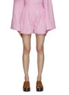 Nanushka 'rima' High Rise Linen Shorts In Pink