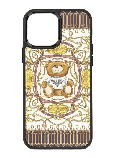 Moschino Fantasy Teddy Graphic-print Plastic Iphone 13 Pro Max Case In Fantasy Print Ivory