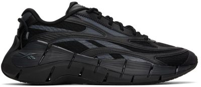 Reebok Black Zig Kinetica 2.5 Sneakers In Cblack,purgry