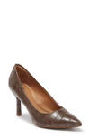 Nordstrom Rack Paige Leather Pump In Brown Chocolate Croco