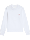 Ami Alexandre Mattiussi Ami De Coeur Organic-cotton Sweatshirt In White