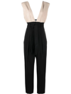 Brunello Cucinelli V-neck Belted Jumpsuit In Black