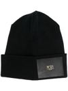 N°21 LOGO-PATCH VIRGIN-WOOL BEANIE