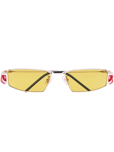 Gentle Monster Seydoux 032 Rectangular Frame Sunglasses In Grün